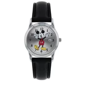 Image of Disney Mickey Mouse Quartz Movement Leather Bracelet Kids Watch MK1003