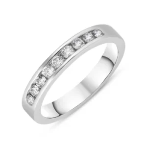 image of Platinum 0.30ct Diamond Channel Set Wedding Half Eternity Ring