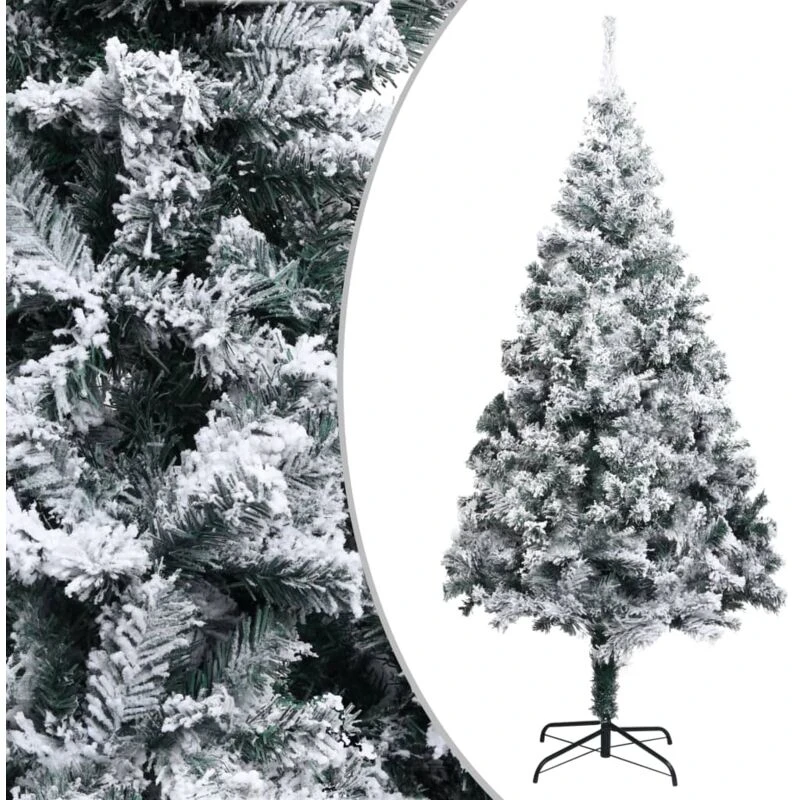 Image of VIDAXL Vidaxl - Artificial Christmas Tree with Flocked Snow Green 240cm pvc 8720286011652