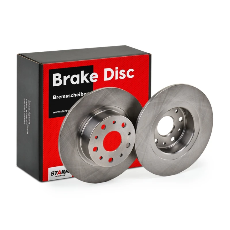 Image of STARK SKBD-0020268 Brake disc Rear Axle, solid, Cast Iron, Uncoated, Untreated, without bolts/screws Cast Iron Brake Disc (82)