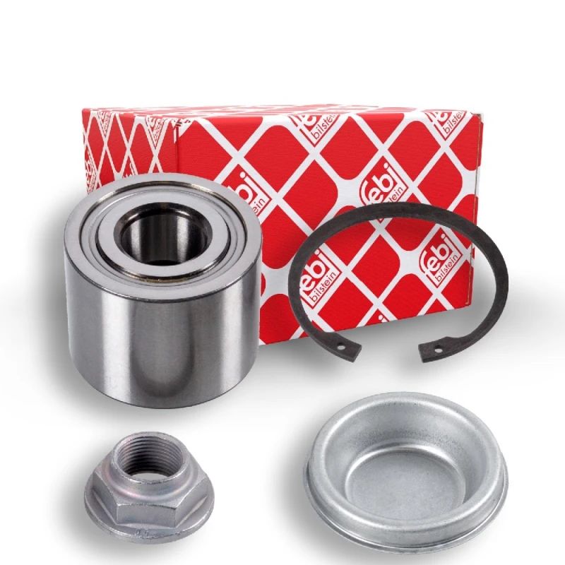 Image of FEBI BILSTEIN 46609 Wheel bearing kit Rear Axle Right, with retaining ring Wheel Bearing Kit (654)