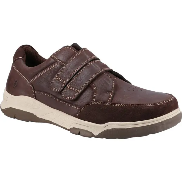 Image of Hush Puppies Mens Fabian Double Strap Leather Velcro Slip On Shoes Trainers - UK 11