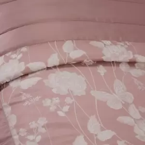 Image of Emma Barclay Butterfly Meadow Bedspread, 100% Polyester, Blush Pink, To Fit Double/King