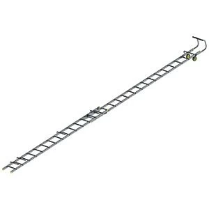 Image of Youngman Double Section 8.25m Aluminium Roof Ladder