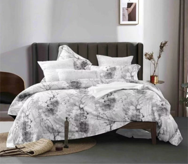 Image of Ezysleep Ezysleep Grey Forest Printed Duvet Set Size: Double Grey Double Unisex 0721545589804