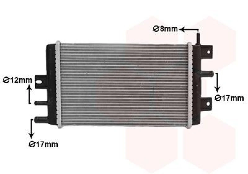 Image of VAN WEZEL Engine radiator VAN WEZEL 15012703