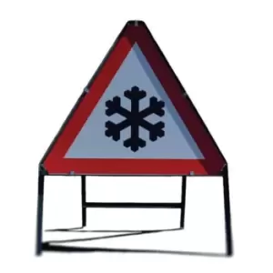 image of Slingsby Winter Hazard Snow and Ice Warning Sign - Depth mm 65