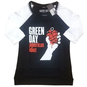 Image of Green Day - American Idiot Ladies Large T-Shirt - Black,White