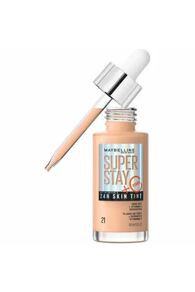 image of Maybelline Super Stay up to 24H Skin Tint Foundation + Vitamin C 21