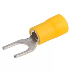 image of TruConnect Yellow 6mm Fork Terminal Pack of 100