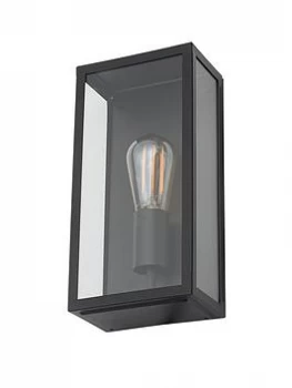 image of Wandsworth Metal Frame Box Lantern - Satin Black