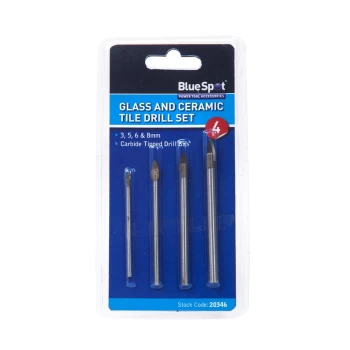 Image of 4 Piece Tile And Glass Drill Set (3 - 8mm)