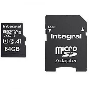 Image of Integral MicroSDXC Flash Memory Card V10 64GB