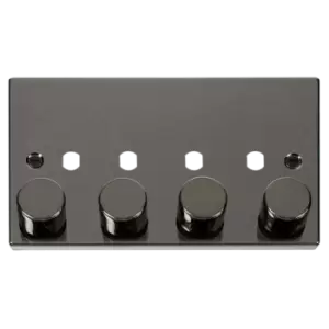 Image of Click Scolmore Deco 4 Gang Dimmer Plate and Knob - VPBN154PL