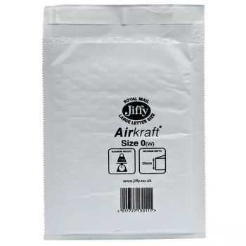 image of Jiffy 42JL0 Air Kraft No.0 Mail Bag 140 x 195mm - White