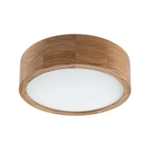 Led Integrated Round Cylindrical Ceiling Light Oak