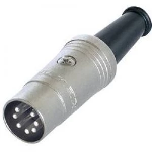 image of DIN connector Plug straight Number of pins 7 Black Rean NYS323