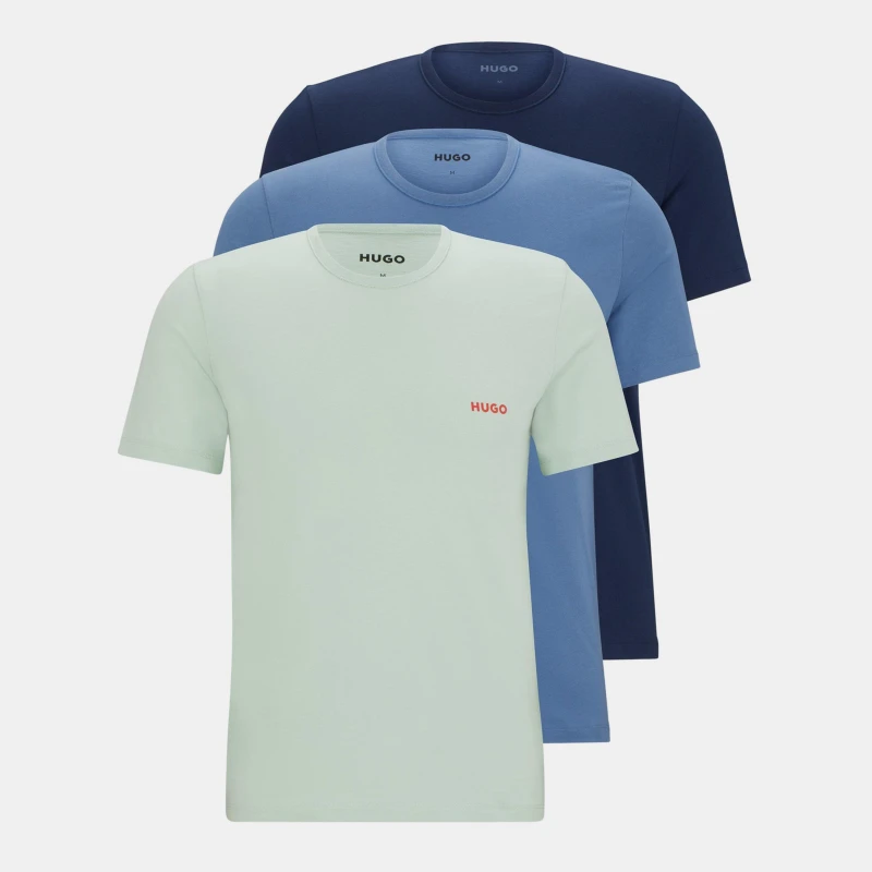 Image of HUGO 3pack T-Shirt Triplet Logo Multi Multi male