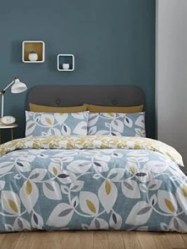 Image of Catherine Lansfield Catherine Lansfield Inga Leaf Duvet Set - Ks