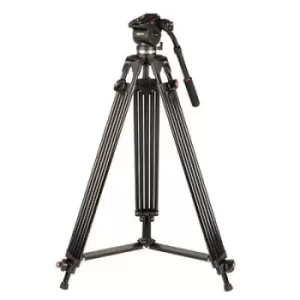 Image of Kenro Twin Tube Video Tripod Kit (Aluminium) with VH01B Fluid Head (Ball Base)