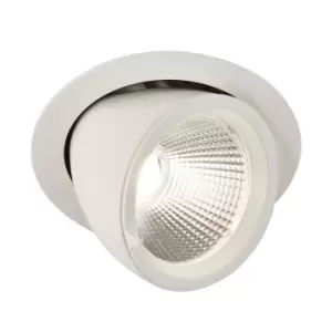 Image of Axial LED Indoor Recessed Downlight Tilt Matt White Paint 4000K