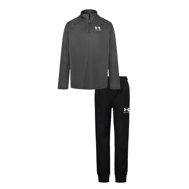 Image of Under Armour 1/4 Zip Set Infant Boys Grey/Black male 2 - 3 Years