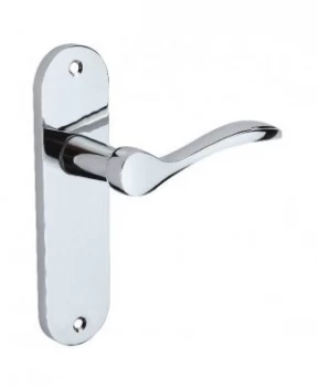 Image of Wickes Elda Latch Door Handle - Polished Chrome 1 Pair