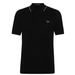 Image of Fred Perry Tip Knit Shirt - Black