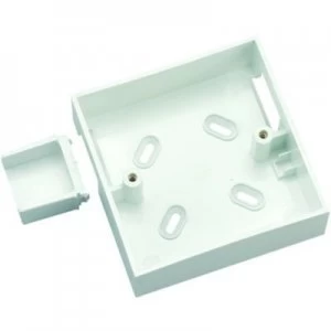 Image of Wickes 1 Gang Cut-Out Pattress Box and Adaptor - White 32mm