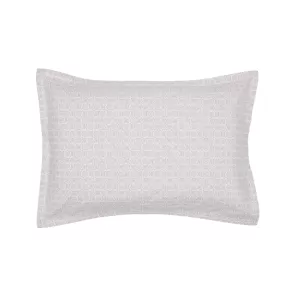Image of Murmur Thea Linen 100% Cotton Duvet Cover and Pillowcase Set Beige and White