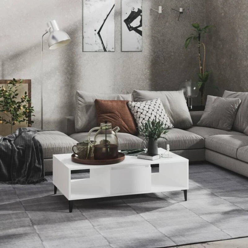 Image of VIDAXL Coffee Table White 103.5x60x35cm Engineered Wood Vidaxl 8720286358313