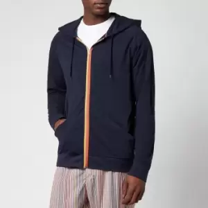 Image of Paul Smith Mens Tape Detail Zip Hoodie - Navy - S