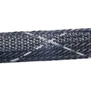 Image of HellermannTyton 170 50200 HEGPV0X20 PBT BK C4 Helagaine Braided Hose HEGPV0X Black Grey