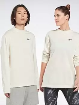Image of Reebok MYT Long-Sleeve Top Graphic T-Long-Sleeve Top, Grey Size XL Men