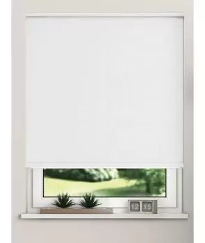Image of NewEdgeBlinds Blackout Roller Blinds White 105cm Width x 165cm Length