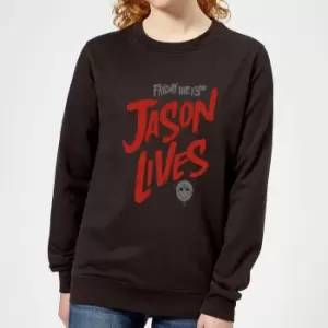 image of Friday the 13th Jason Lives Womens Sweatshirt - Black - L - Black