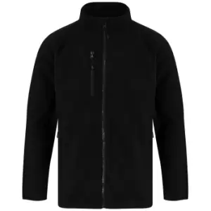 Image of Henbury Unisex Adult Recycled Polyester Fleece Jacket (4XL) (Black)