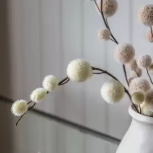 Image of Crossland Grove Pom Pom Spray (6Pk) Ivory 850Mm