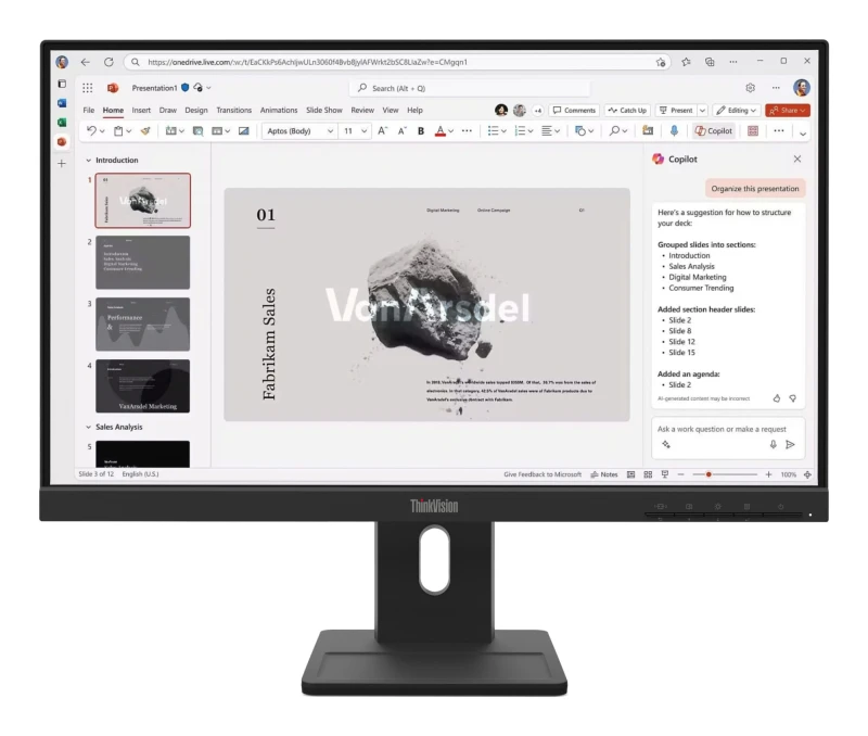 Image of Lenovo ThinkVision E22-40 Monitor