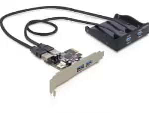 image of DeLOCK Front Panel + PCI Express Card interface cards/adapter...