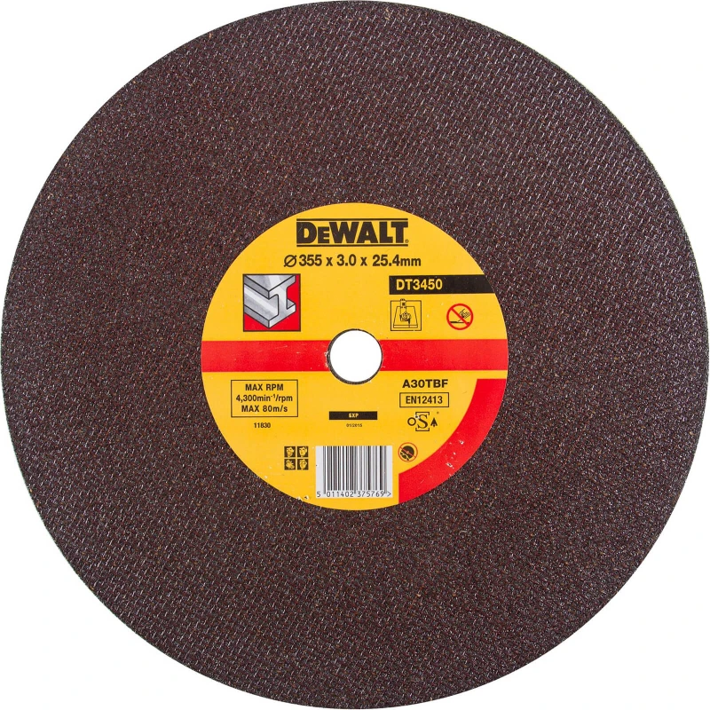 Image of DEWALT DT3450 Chop Saw Metal Cutting Disc 355mm DT3450-QZ Diameter: 355mm