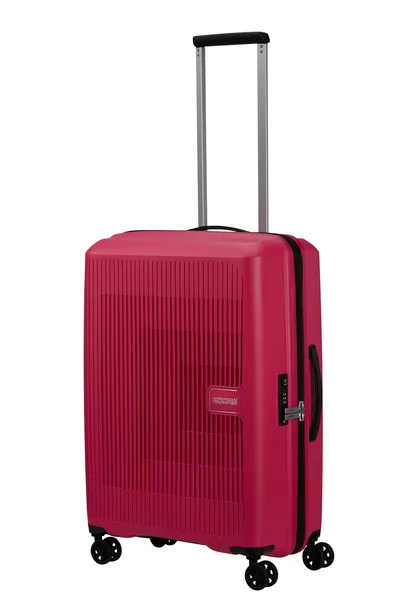 image of American Tourister Aerostep VZDV5 Medium Hardshell Pink Flash Suitcase