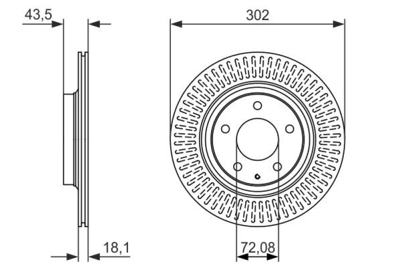 Image of Bosch 0 986 479 796 Brake disc Vented, Coated Brake Disc (82)