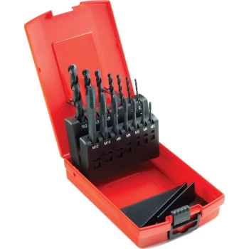 image of L114 306 M3-M12 HSS-E 14 Piece Spiral Point Tap & Drill Sets