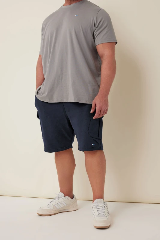 Image of BadRhino BadRhino Men Jogger Shorts in Mid Navy Size: 7-8X-Large Mid Navy 7-8XL Male 5057147756777