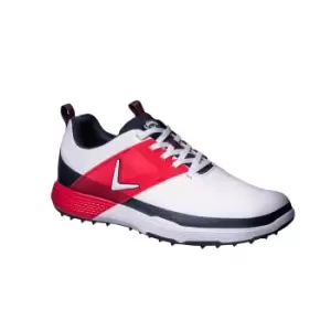 Image of Callaway 2022 Mens NITRO BLAZE Golf Shoes WHITE/NVY/RED UK11