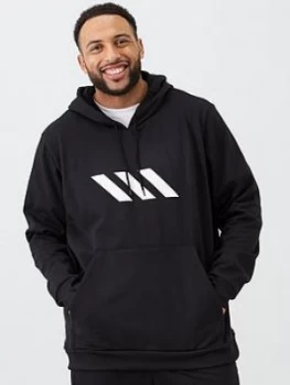 Image of Adidas Plus Size Basketball Overhead Hoodie - Black