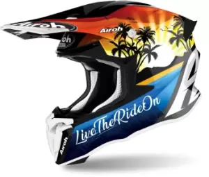 Image of Airoh Twist 2.0 Lazyboy Motocross Helmet, multicolored, Size S, multicolored, Size S