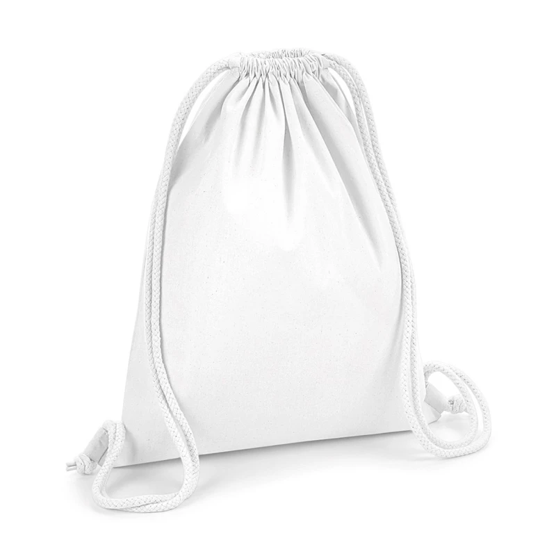 Image of Westford Mill Mens Premium Cotton Gym Sack in White White Male