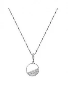 Image of Hot Diamonds Horizon White Topaz Circle Pendant